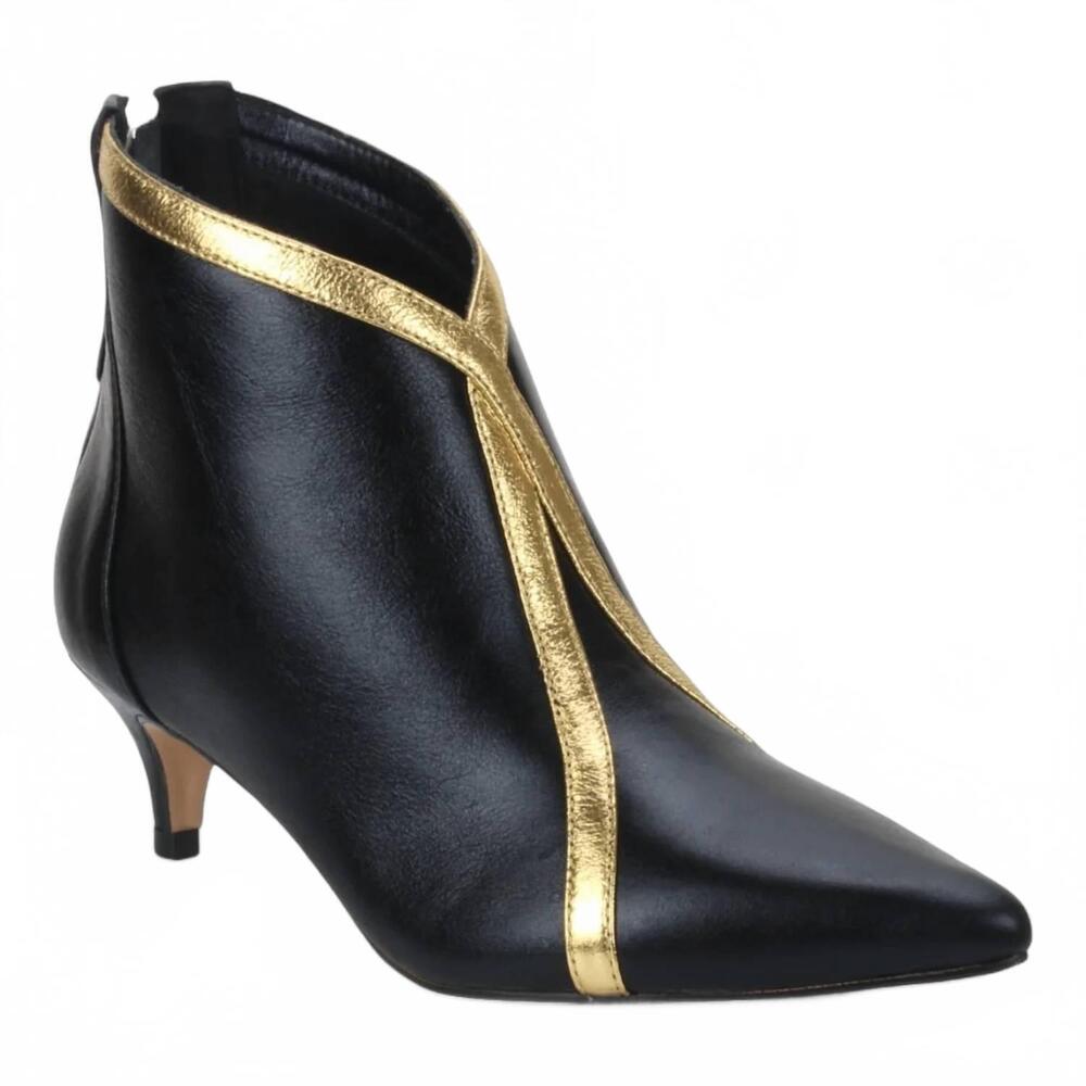 NEW BRUNO MENEGATTI women's leather dress bootie in black